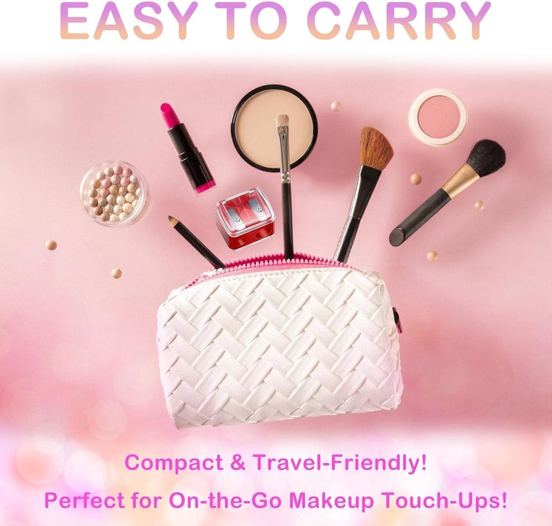 CUTEABC Makeup Pencil Sharpener, 4 Pack Dual Hole Cosmetic Pencil Sharpener for Lip Liner Eyeliner and Brow Pencils, Cosmetic Manual Tools for Women and Makeup Artists,Stainless Steel Blades and Plastic Cover - Image 5